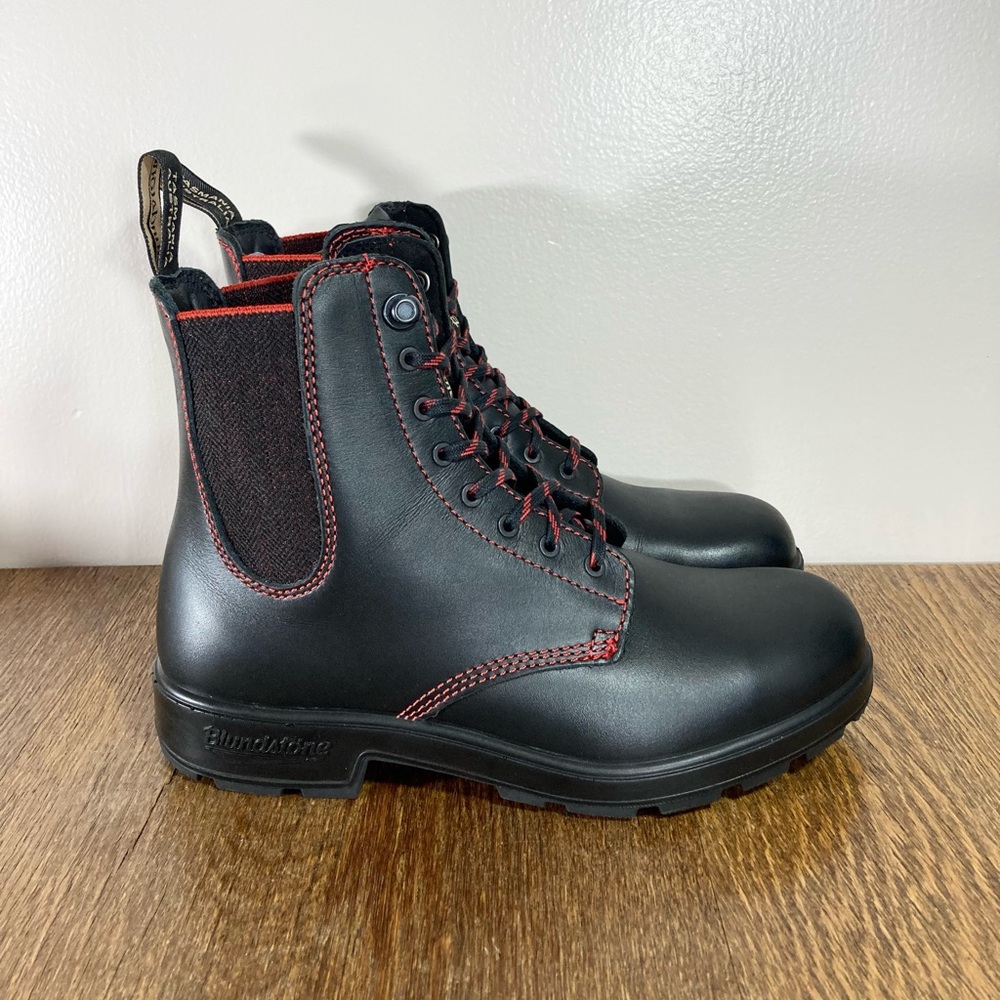 New Blundstone 2325 Originals Lace-Up Boot Women’s Size US 8.5 Black/Red
